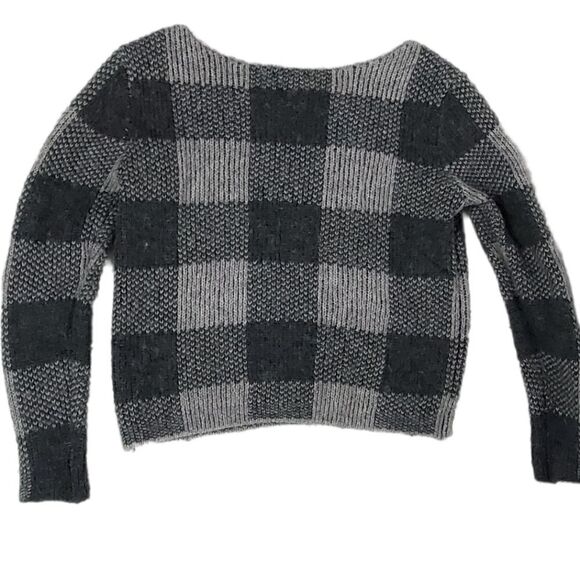 Gap Blurry Check Grey Sweater - Picture 2 of 7